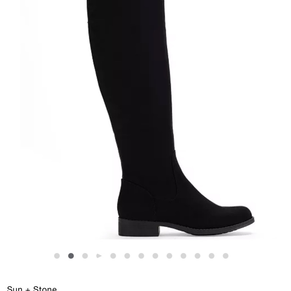 Black knee high boots